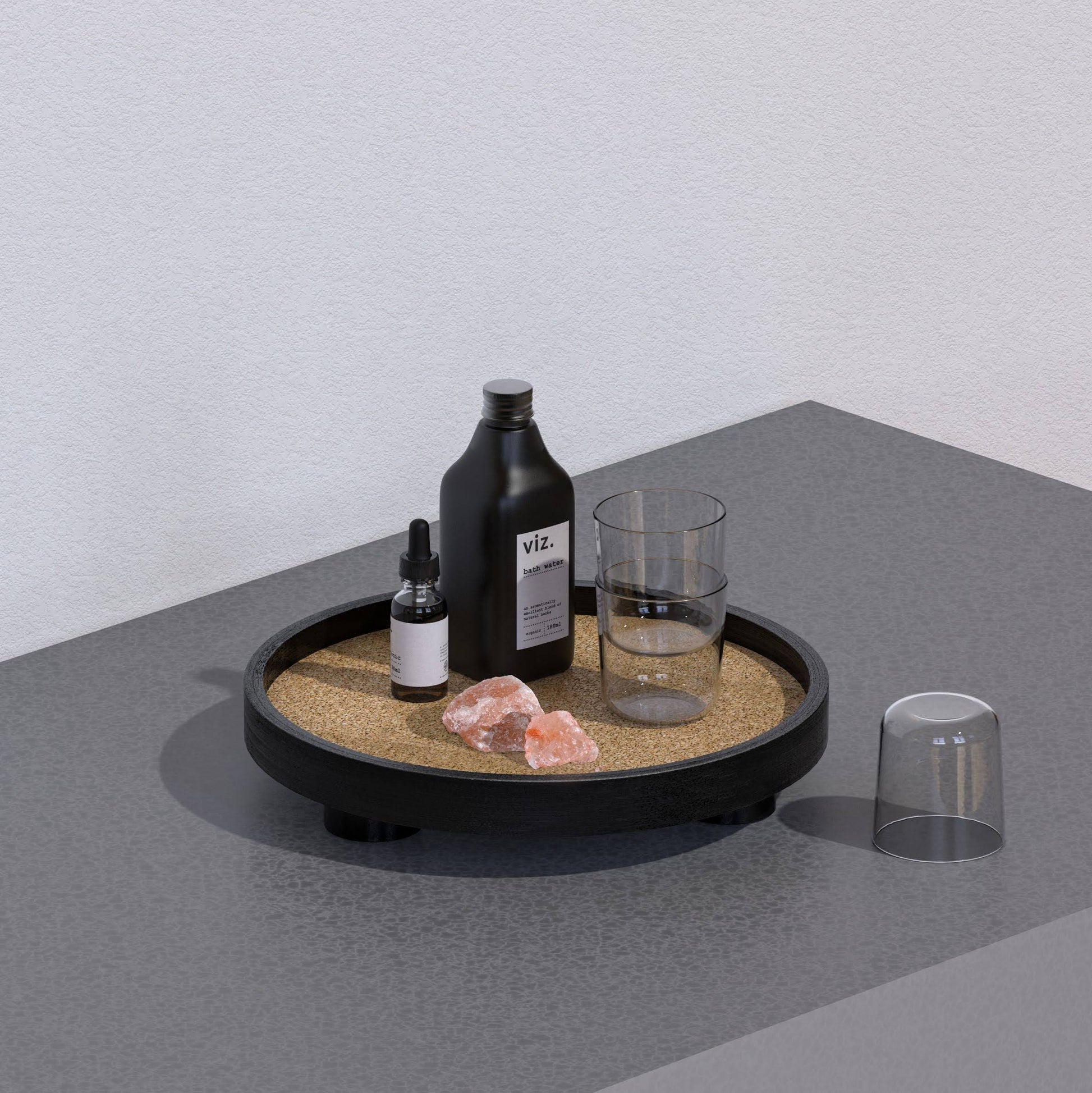 Podium Tray Round (Large) Black Edit